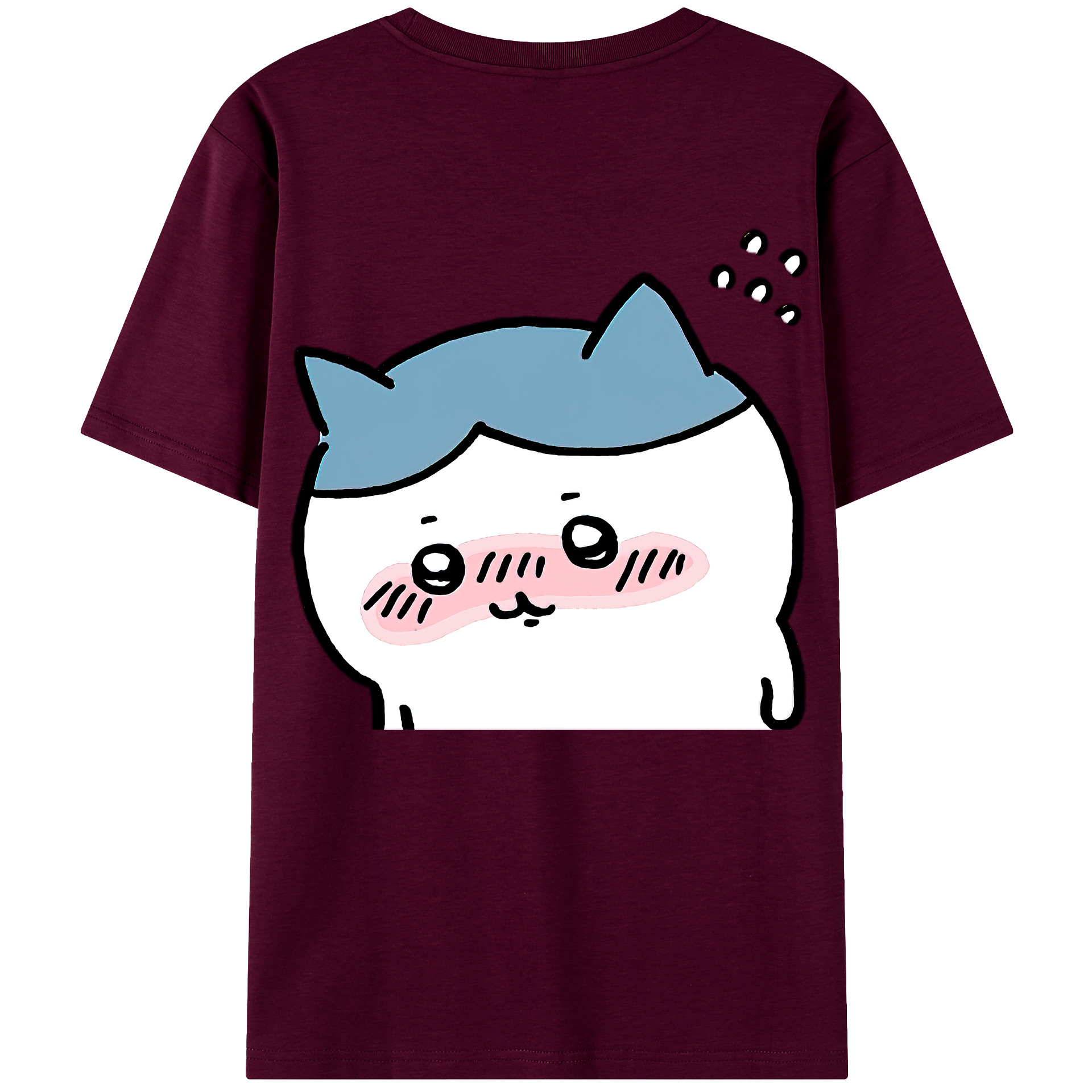 （画像用） ちいかわ ハチワレ Chii-kawa hachiware レディース半袖Tシャツ(バックプリント)